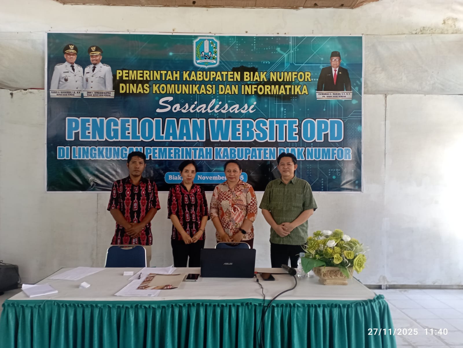 Sosialisasi Pengelolaan Website OPD Di Lingkungan Pemerintah Kabupaten Biak Numfor