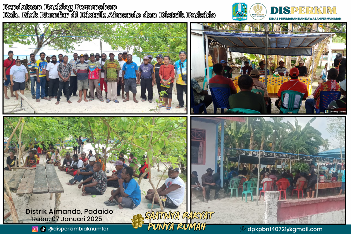 Pendataan Backlog Perumahan Biak Numfor Distrik Aimando dan Padaido