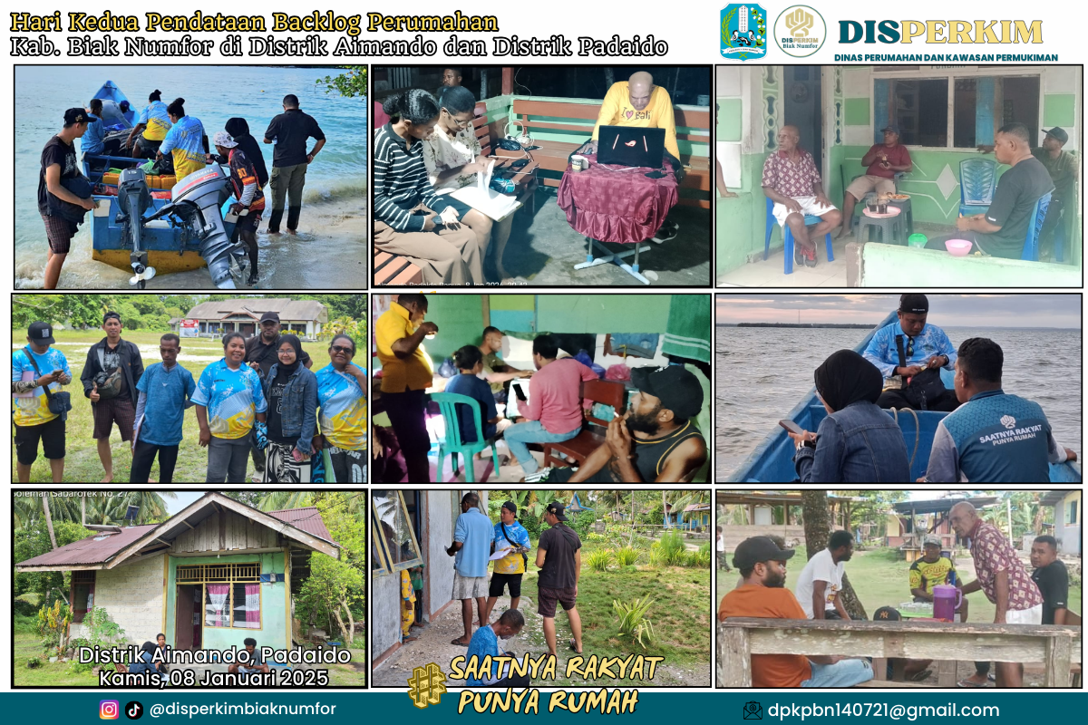 Hari Kedua Pendataan Backlog Distrik Aimando dan Distrik Padaido, Perumahan Biak Numfor